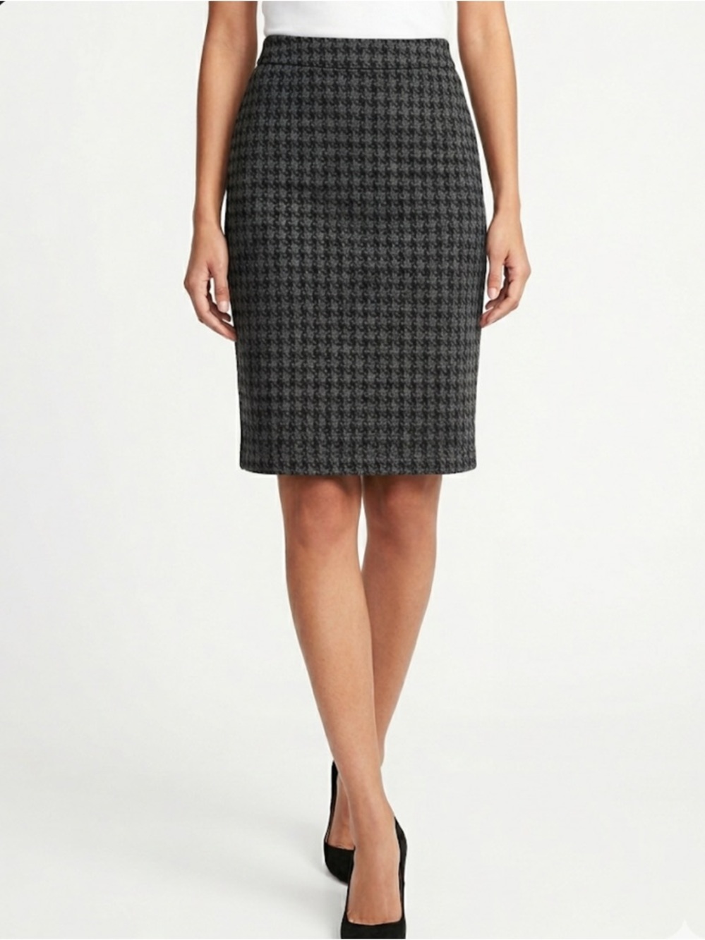 Lysespenard Houndstooth Pencil Skirt ‎ Medium Plaid Office Bussinesscore